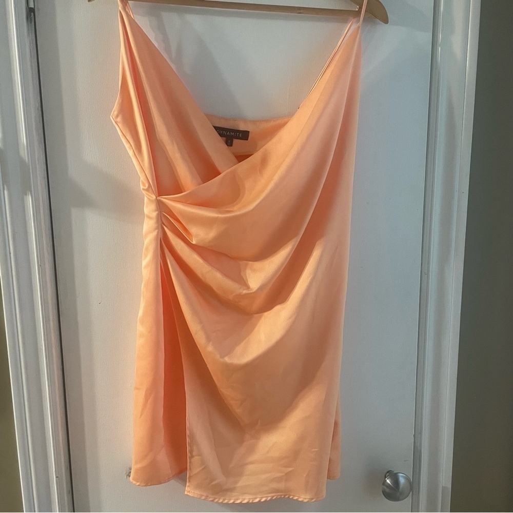 DYNAMITE Leslie satin cami dress orange size M